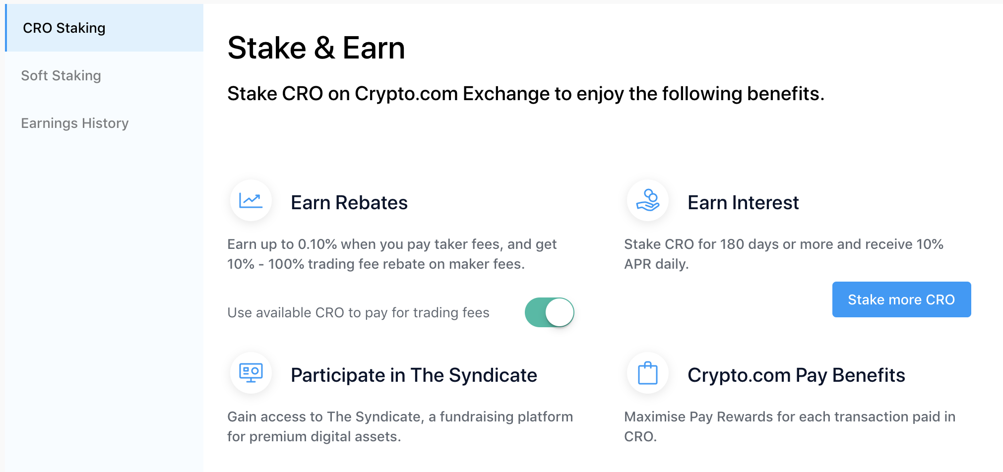 Стейкинг Crypto.com Coin (CRO)